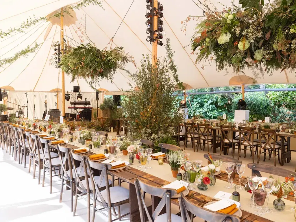 Marquee wedding reception in Richmond